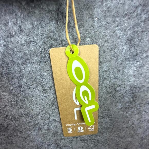 OGL Move Brami Cropped Top Womens Medium Navy Blue Wool Banded Hem Built in Bra - Picture 8 of 8